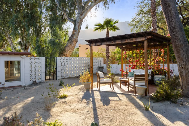 Event space at Palm Springs Wedding Estate with Retro Pool Vibes + Hollywood History
