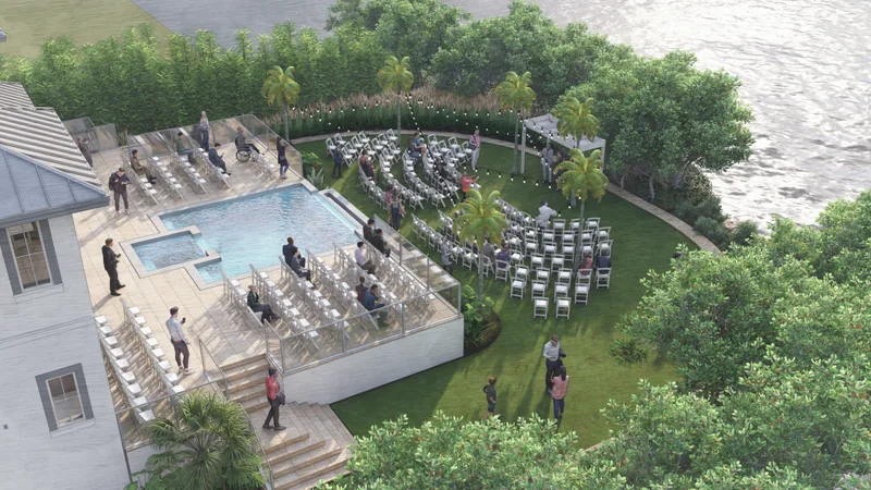 Event space at Florida Keys Wedding Village; 26 Villas, Sleep 260+, Wedding of 500+