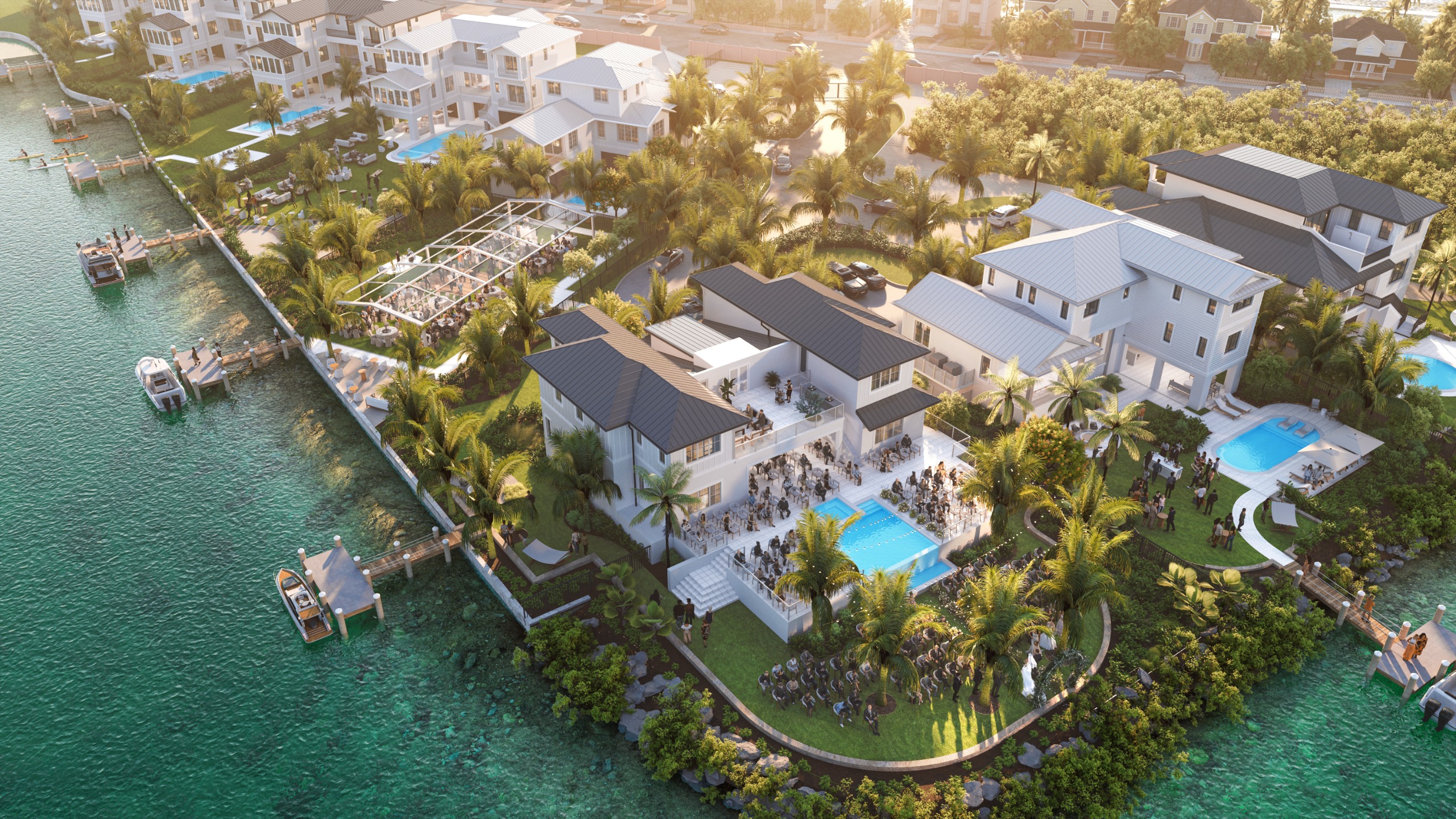 Event space at Florida Keys Wedding Village; 26 Villas, Sleep 260+, Wedding of 500+