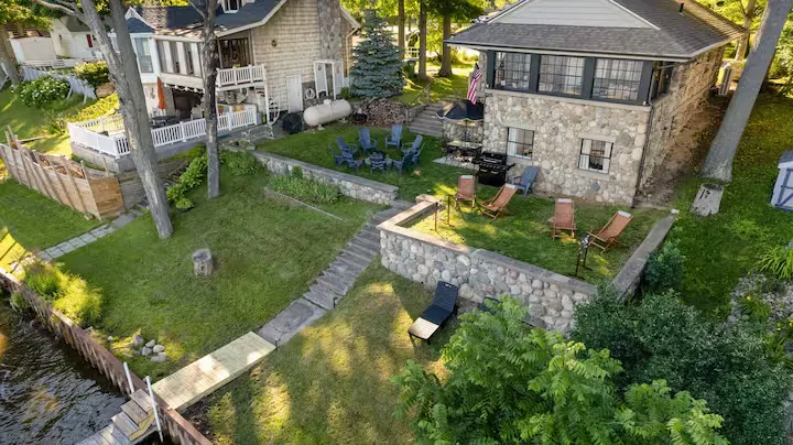 Event space at Cottage on George Lake with Private Dock, Game Room & Fire Pit – Shady Shores, Michigan