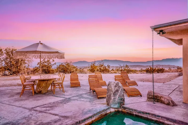 Event space at Desert Oasis with  Pool & Views Near Coachella & Joshua Tree