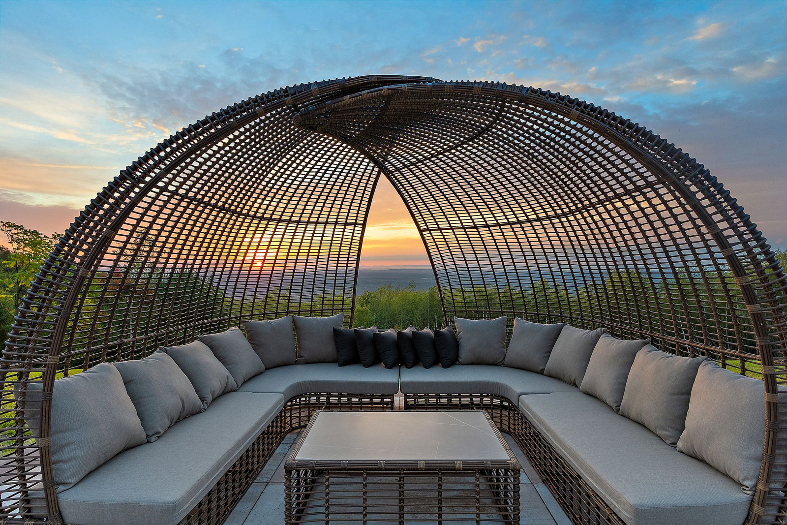 Event and gathering spaces across the mountain estate