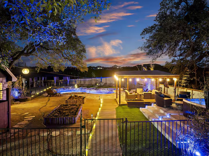 Event space at Secluded Luxury Texas Hill Country Estate 