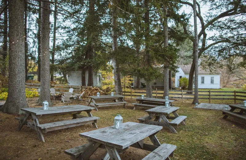 Dedicated wedding event space at Catskills Literary Inn with Five Suites & Historic Charm in Hobart, New York. This luxury inn can host 100