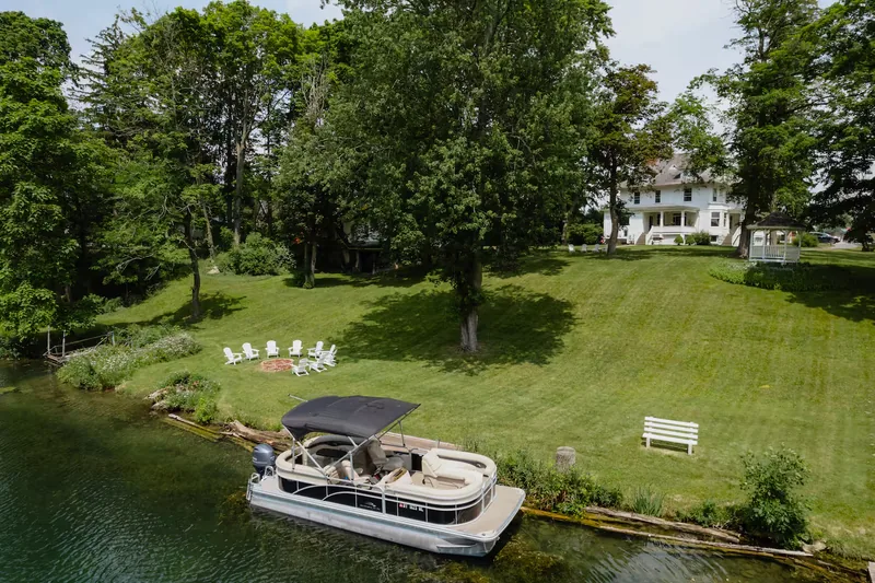 Event space at Riverside Retreat in the Finger Lakes with Game Room, Theater & Waterfront Charm