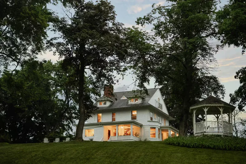 Event space at Riverside Retreat in the Finger Lakes with Game Room, Theater & Waterfront Charm