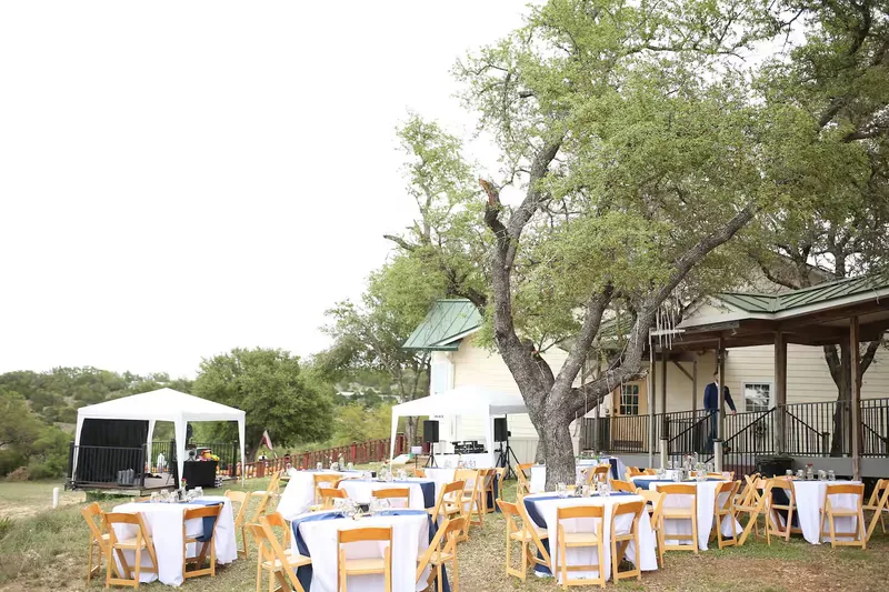 Event space at Austin Hill Country Wedding House with Pavilion & Flex Event Barn