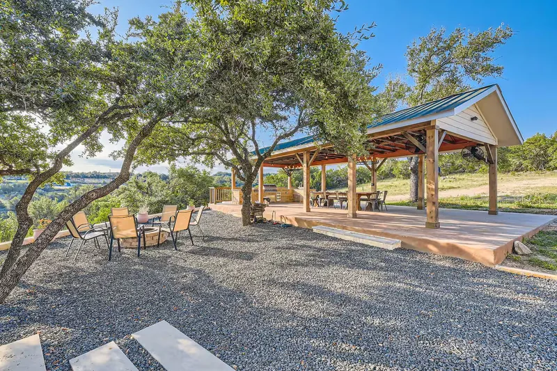 Event space at Austin Hill Country Wedding House with Pavilion & Flex Event Barn