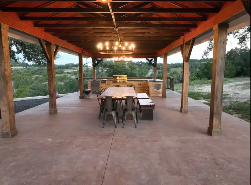 Event space at Austin Hill Country Wedding House with Pavilion & Flex Event Barn