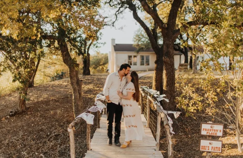 Event space at Riverfront Dallas Wedding Ranch with Hilltop Views
