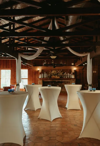 Event space at Riverfront Dallas Wedding Ranch with Hilltop Views