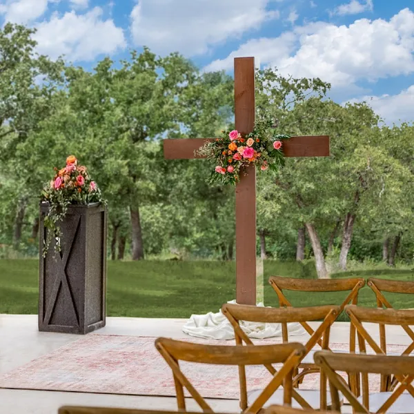 Event space at Riverfront Dallas Wedding Ranch with Hilltop Views