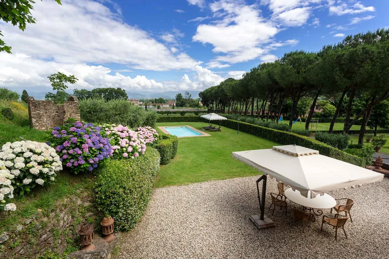 Event space at Tuscan 4-Villa Collection with Poolside Gardens & Historic Charm – Near Lucca, Italy