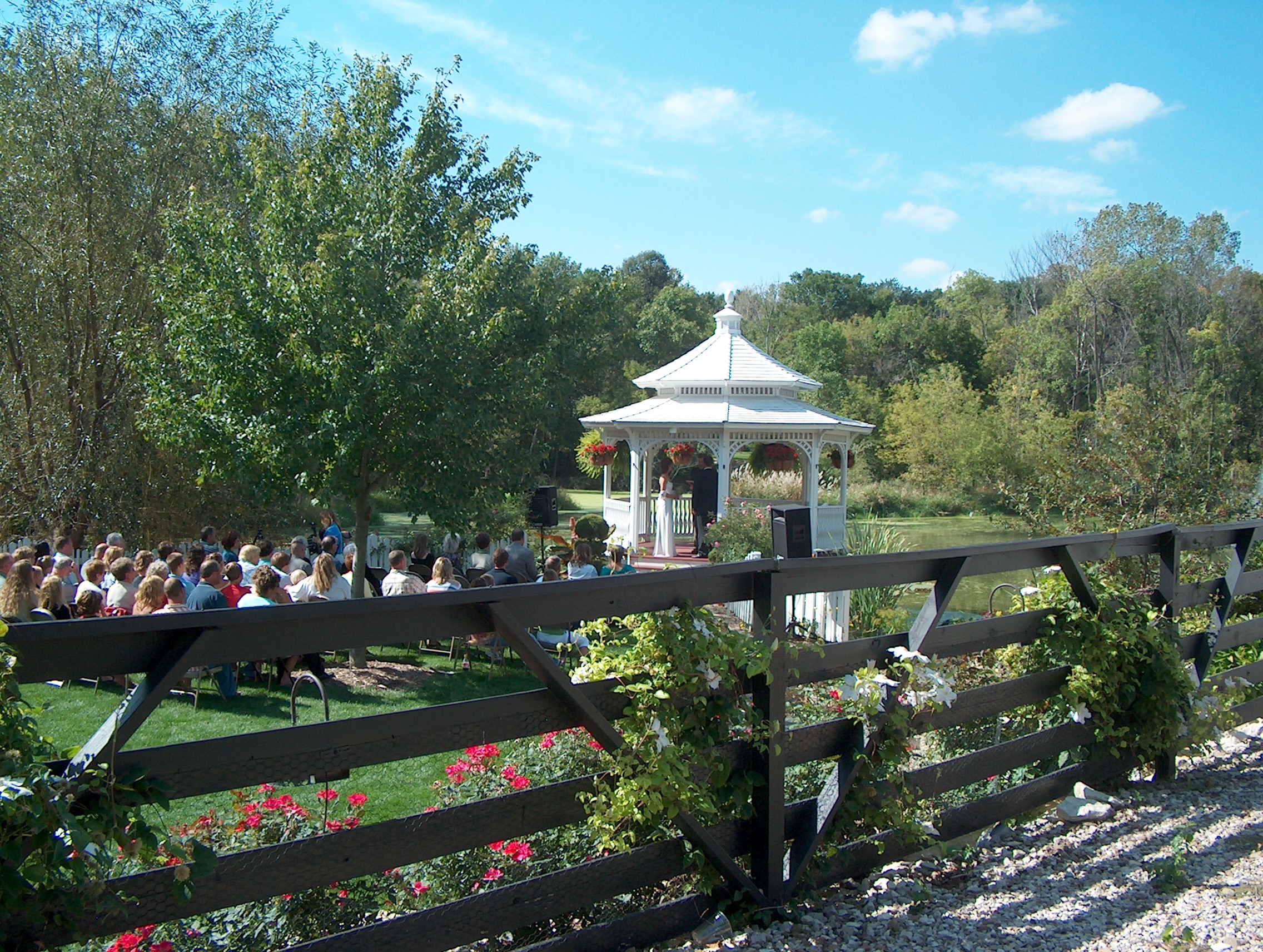 Event space at Scenic Iowa Estate with Historic Barn & 45-Acre Wedding Weekend Retreat