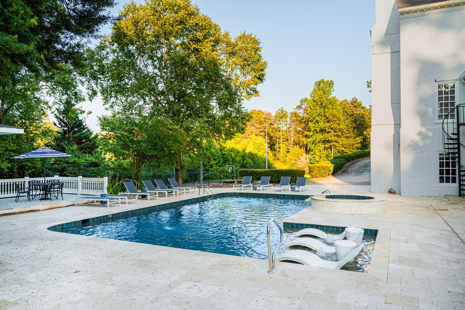 Outdoor gathering areas and recreational spaces