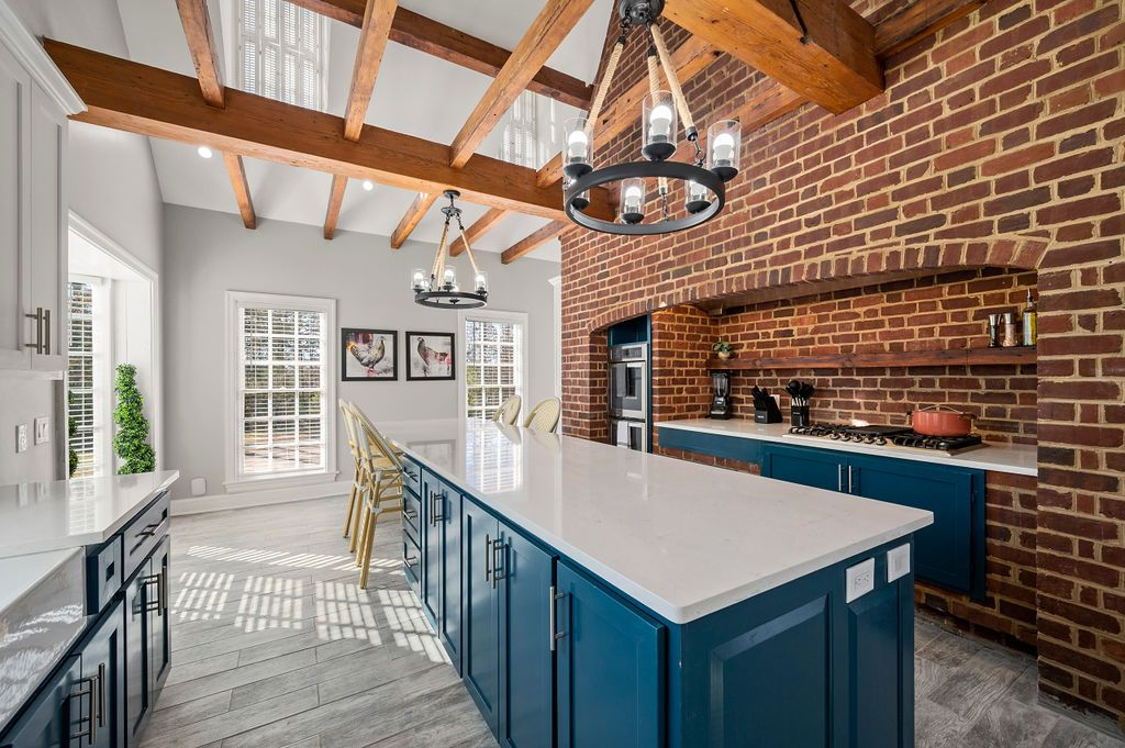 Interior living and dining areas of the estate