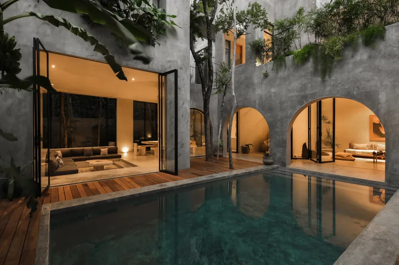 Event space at Jungle-Luxe Tulum Estate with Rooftop Reception Space & Dual Pools